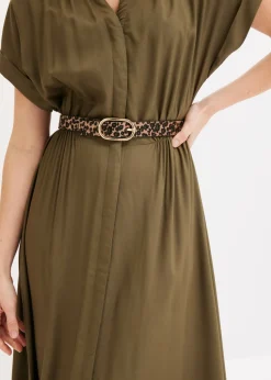 bonprix bonprix Cinturón con estampado de leopardo estampado leo beige/negro