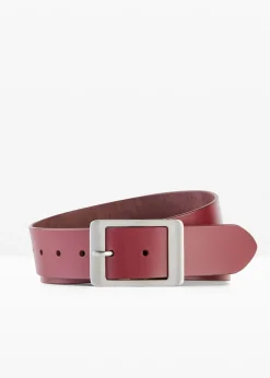 bonprix bonprix Cinturón de cuero Rojo rubí Sale