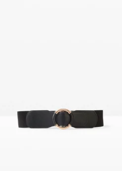 bonprix bonprix Cinturón elástico negro-oro metálico Hot