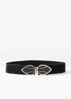 bonprix bonprix Cinturón elástico Negro-plateado New