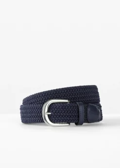 bonprix bonprix Cinturón elástico con aspecto trenzado Azul marino New