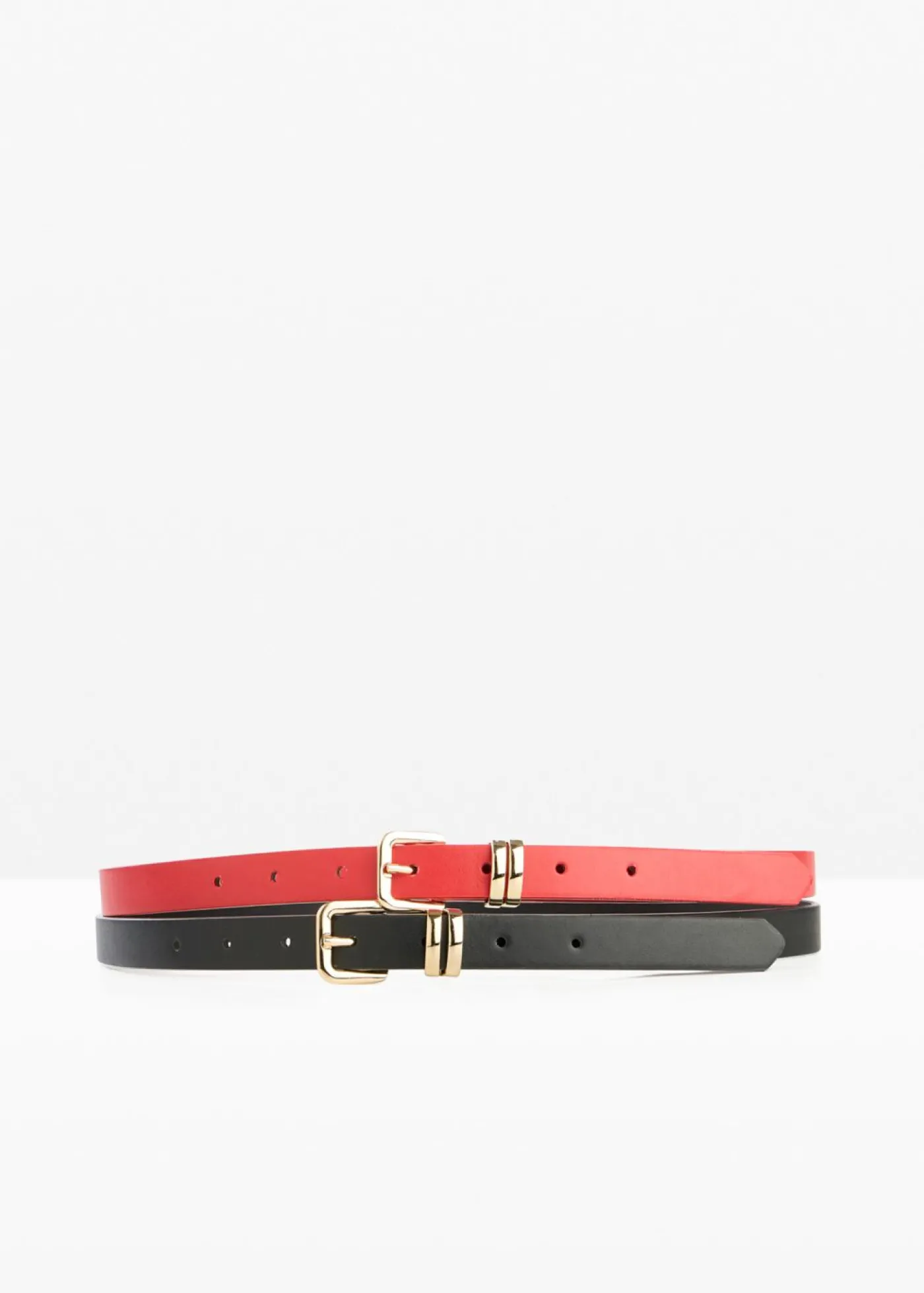 bonprix bonprix Cinturón (2 unidades) con hebilla brillante fresa-negro Hot