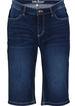 bonprix bonprix Cómoda bermuda vaquera elástica Denim desgastado Outlet