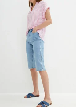 bonprix bonprix Cómodas bermudas vaqueras con elástico azul hielo denim usado Best