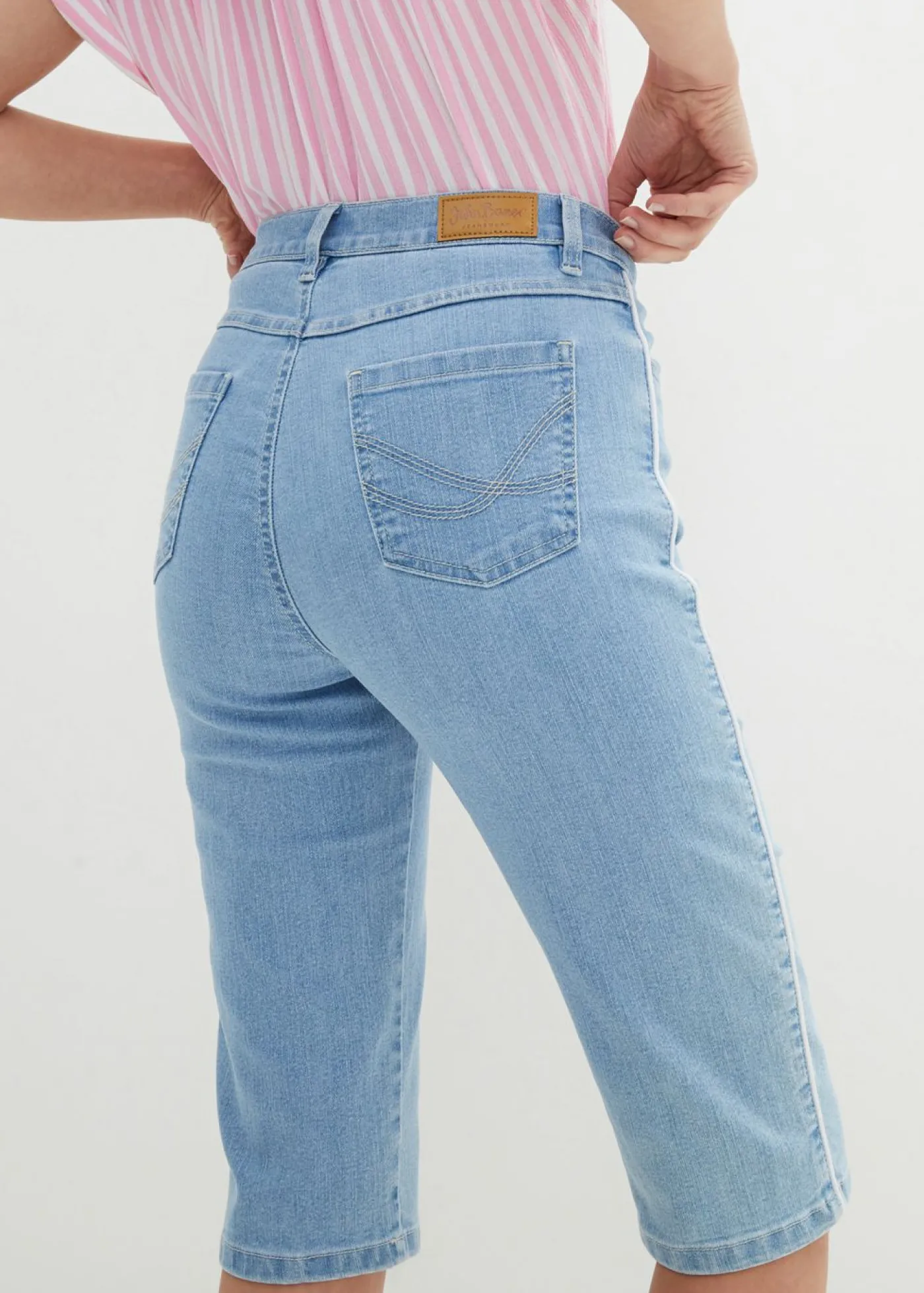 bonprix bonprix Cómodas bermudas vaqueras con elástico azul hielo denim usado Best