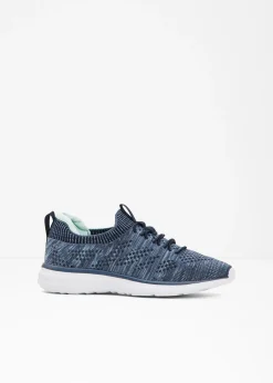 bonprix bonprix Cómodas zapatillas sin cordones de material suave Azul Hot