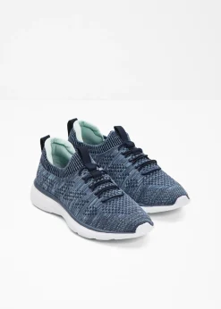 bonprix bonprix Cómodas zapatillas sin cordones de material suave Azul Hot