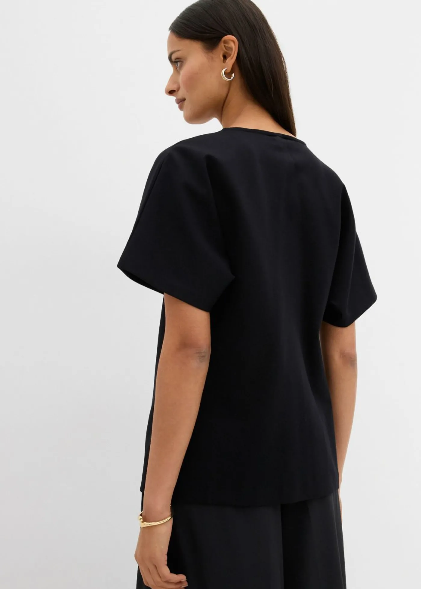 bonprix bonprix Cómodo chaleco de tejido Punto di Roma con botones decorativos Negro Online