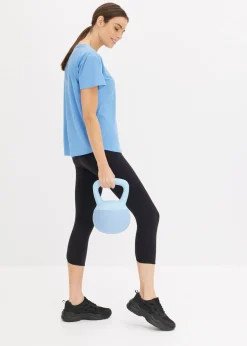 bonprix bonprix Cómodos leggings deportivos capri con bolsillo para móvil y material de secado rápido Negro Discount