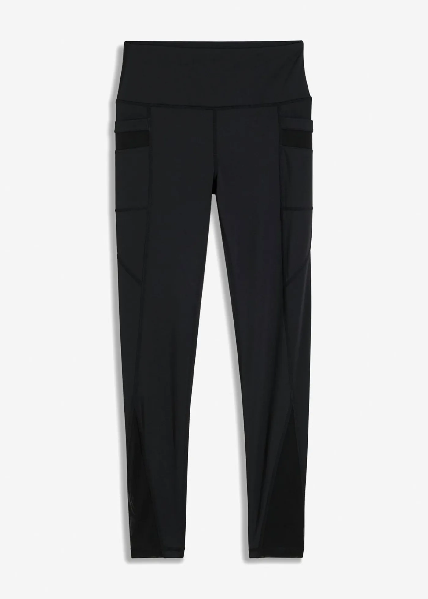 bonprix bonprix Cómodos leggings deportivos con malla y bolsillo para móvil Negro Online