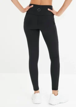 bonprix bonprix Cómodos leggings deportivos con malla y bolsillo para móvil Negro Online