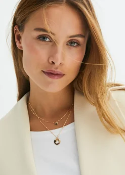 bonprix bonprix Collares (2 piezas) con colgantes en forma de corazón Dorado Clearance