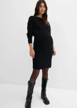 bonprix bonprix Conjunto de jersey y falda de algodón orgánico para durante y después del embarazo (2 piezas) Negro Discount