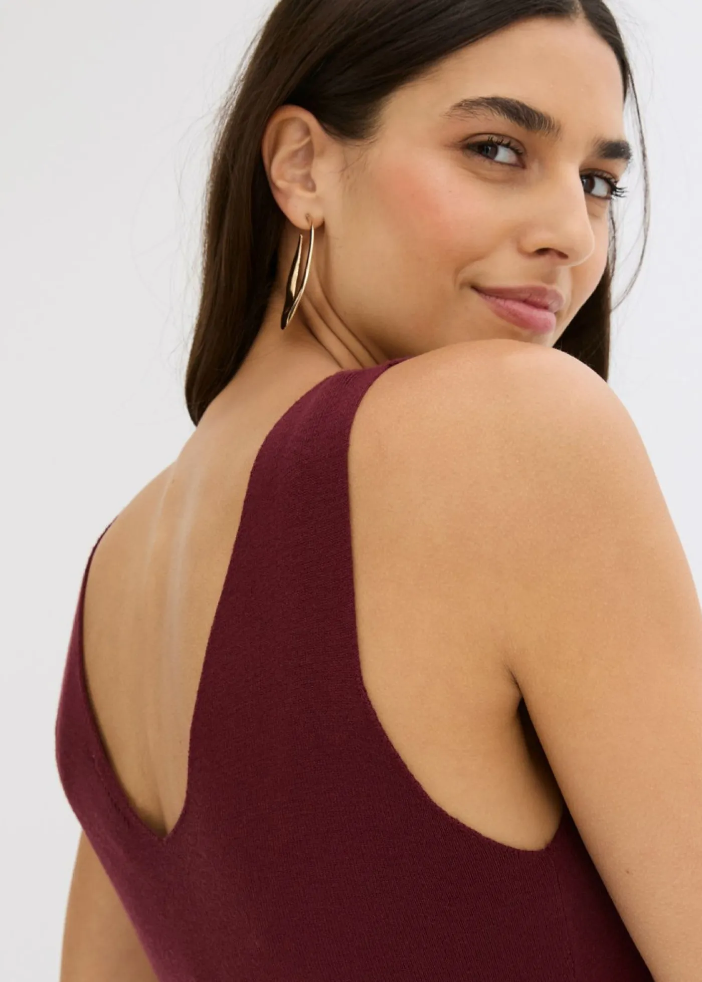 bonprix bonprix Conjunto de vestido de punto (2 piezas) rojo avellana Best