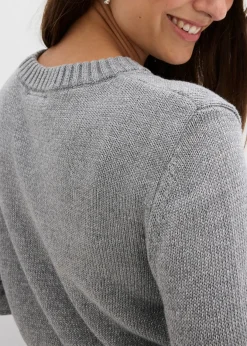 bonprix bonprix Conjunto premamá de 2 piezas compuesto por jersey y falda de algodón con hilo brillante Gris jaspeado Online