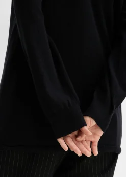 bonprix bonprix Conjunto premamá/de lactancia compuesto por jersey y blusa sin mangas de algodón orgánico Negro-blanco Sale