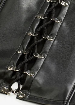 bonprix bonprix Corsé con cordones y efecto mojado Negro Best