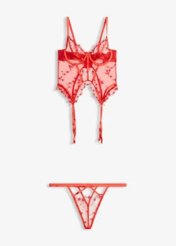bonprix bonprix Corsé y tanga (conjunto de 2 piezas) fresa