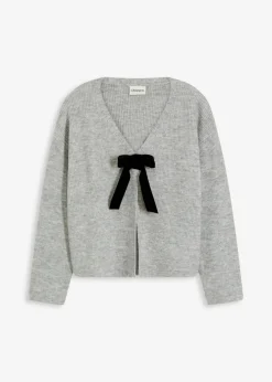 bonprix bonprix Cárdigan Gris claro jaspeado Online