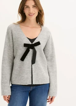 bonprix bonprix Cárdigan Gris claro jaspeado Online