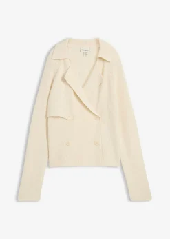 bonprix bonprix Cárdigan con lana Beige natural Best
