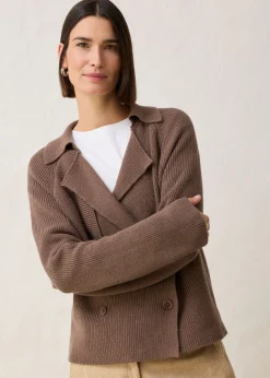 bonprix bonprix Cárdigan con lana marrón arcilla Outlet