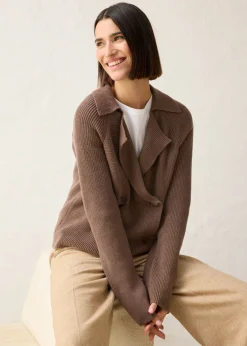 bonprix bonprix Cárdigan con lana marrón arcilla Outlet
