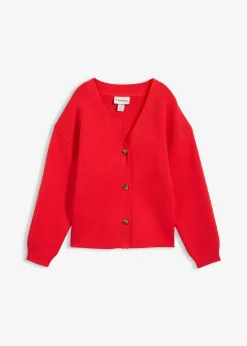bonprix bonprix Cárdigan de mezcla de algodón fresa Online