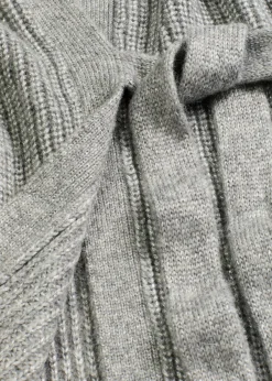 bonprix bonprix Cárdigan holgado con diseño cruzado Gris jaspeado