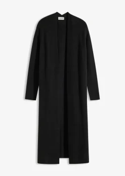 bonprix bonprix Cárdigan largo de punto con viscosa Negro Discount