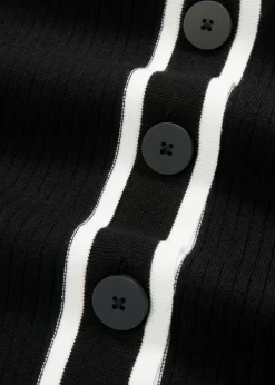 bonprix bonprix Cárdigan Smart Negro-blanco lana