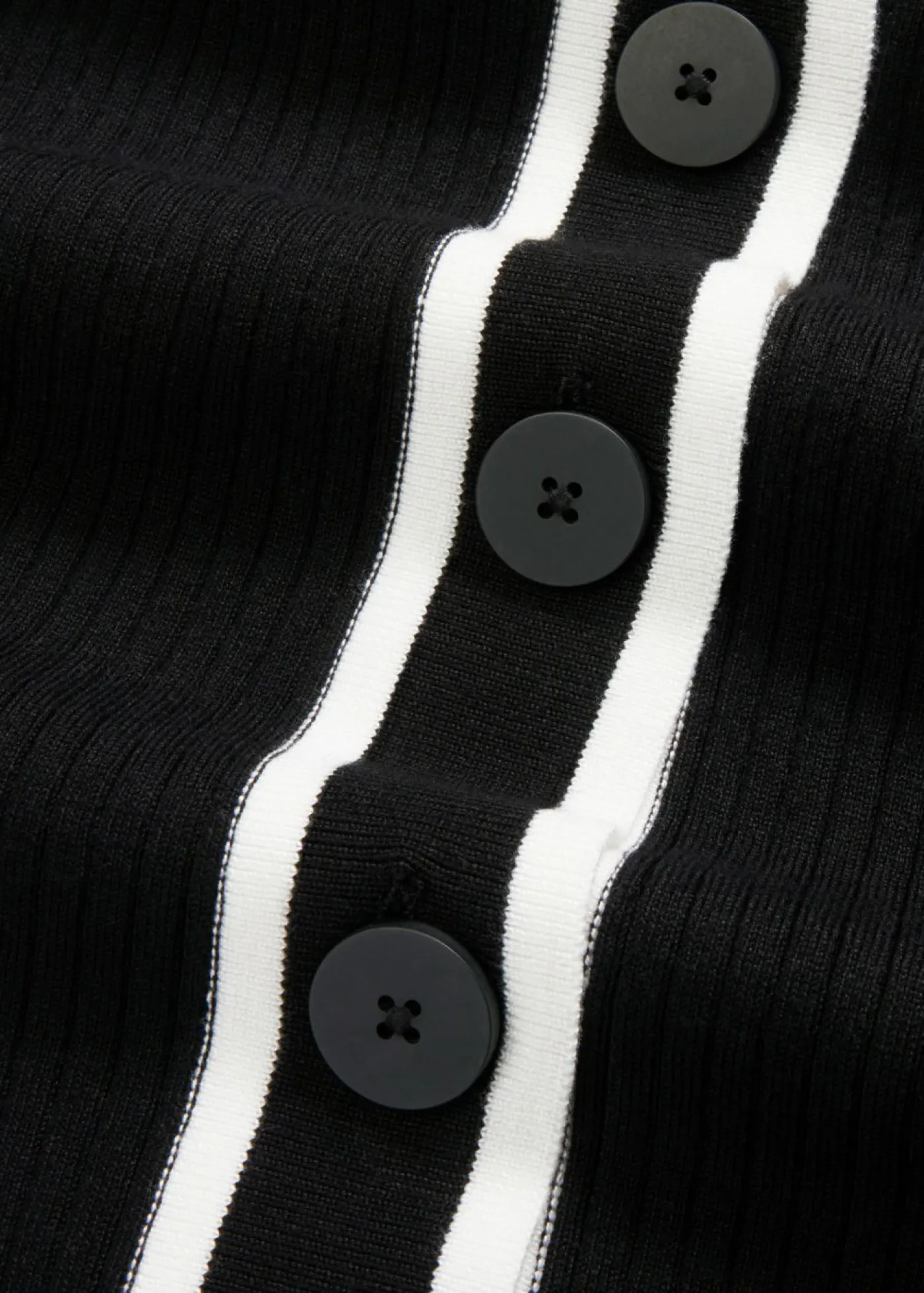 bonprix bonprix Cárdigan Smart Negro-blanco lana