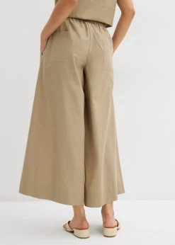 bonprix bonprix Culotte ancho de algodón puro Caqui nuevo New