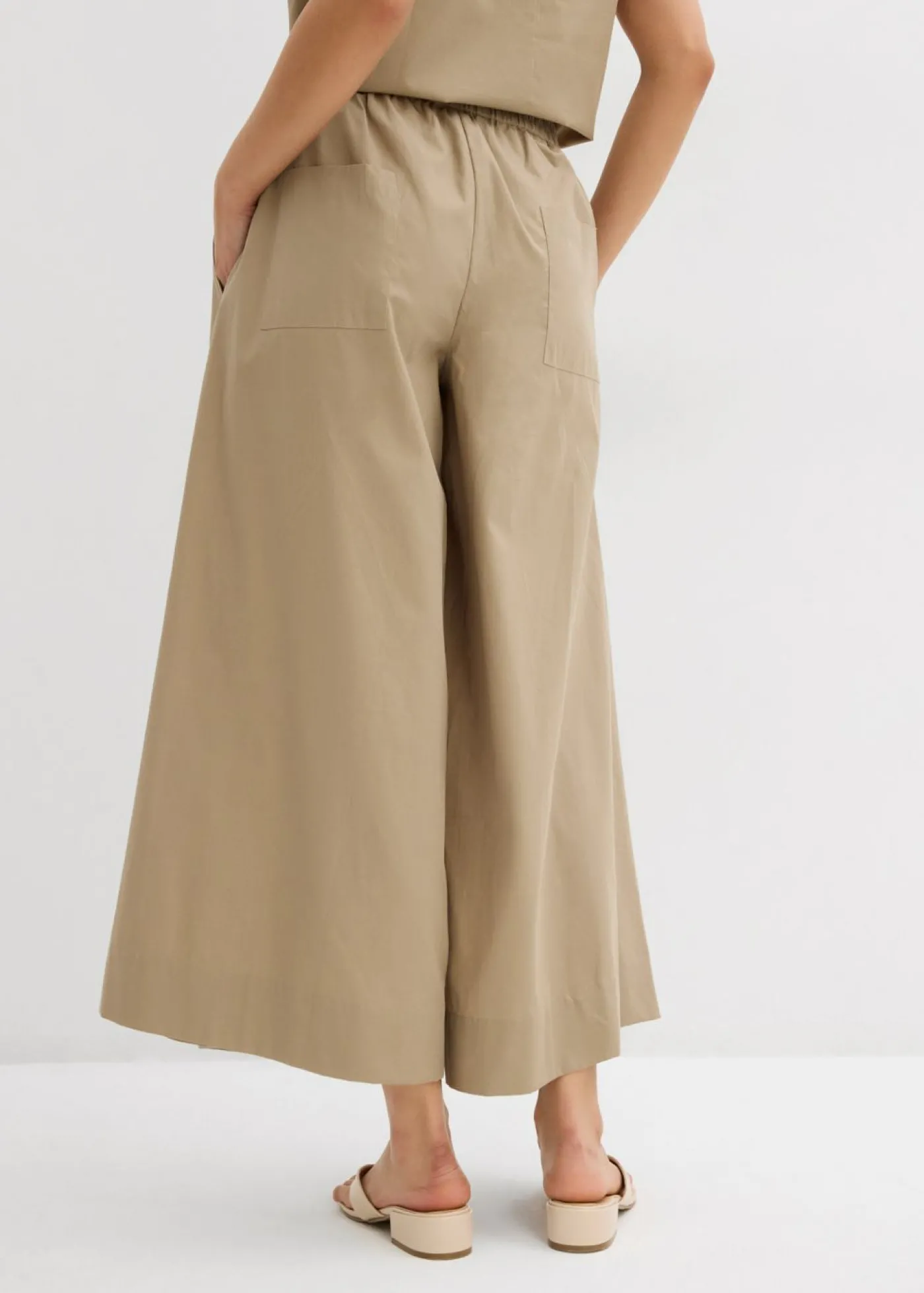 bonprix bonprix Culotte ancho de algodón puro Caqui nuevo New