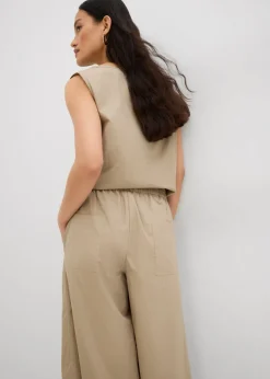 bonprix bonprix Culotte ancho de algodón puro Caqui nuevo New