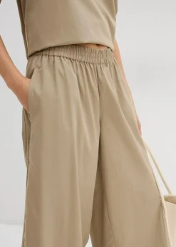 bonprix bonprix Culotte ancho de algodón puro Caqui nuevo New