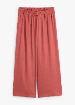 bonprix bonprix Culotte ancho de viscosa sostenible marrón marsala Online