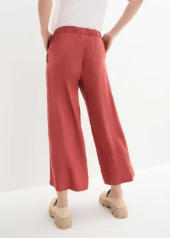bonprix bonprix Culotte ancho de viscosa sostenible marrón marsala Online