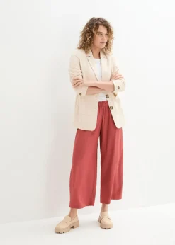 bonprix bonprix Culotte ancho de viscosa sostenible marrón marsala Online