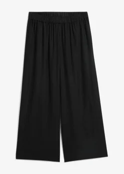 bonprix bonprix Culotte ancho de viscosa sostenible Negro Sale