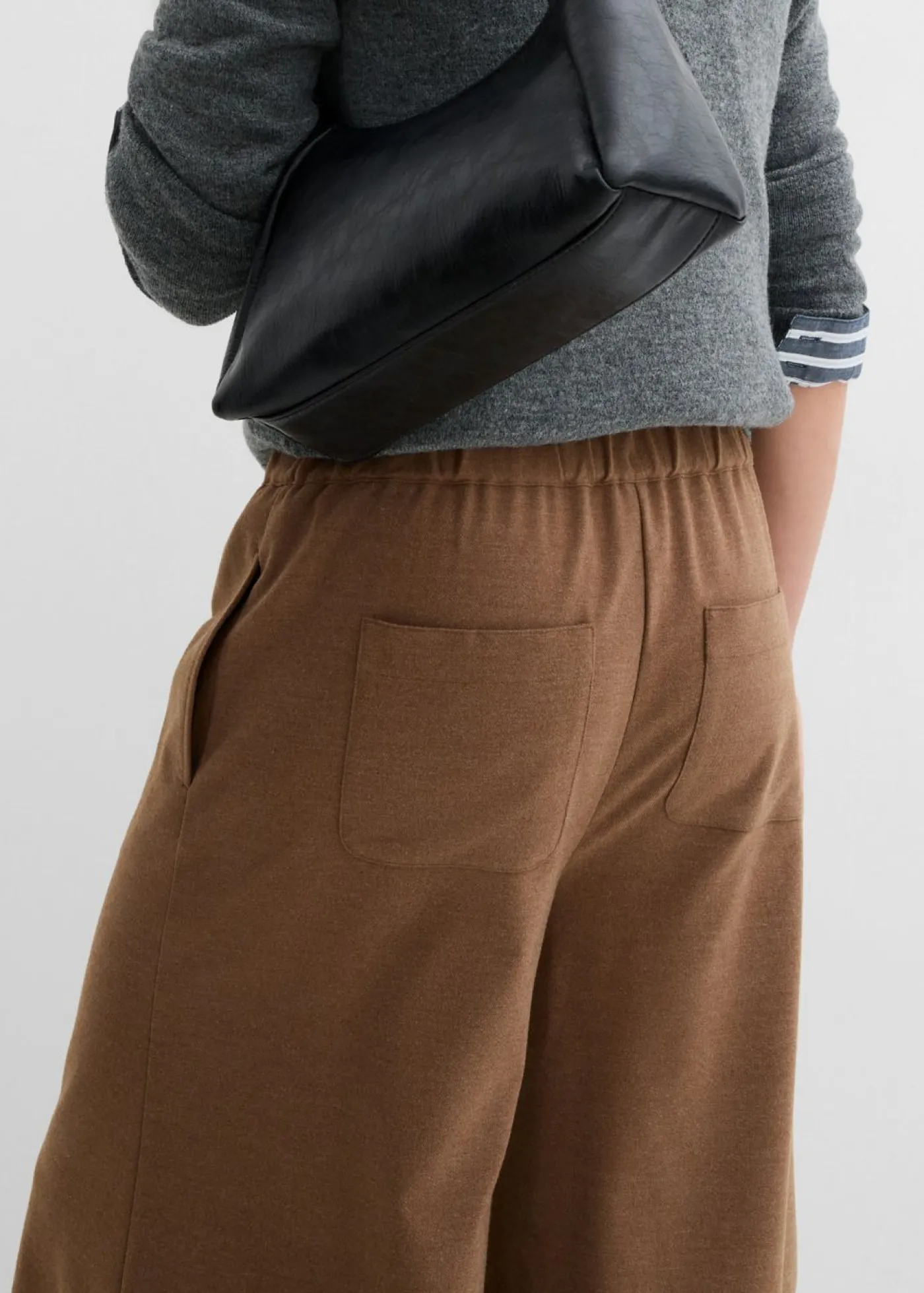 bonprix bonprix Culotte con aspecto de lana marrón pimienta moteado Online