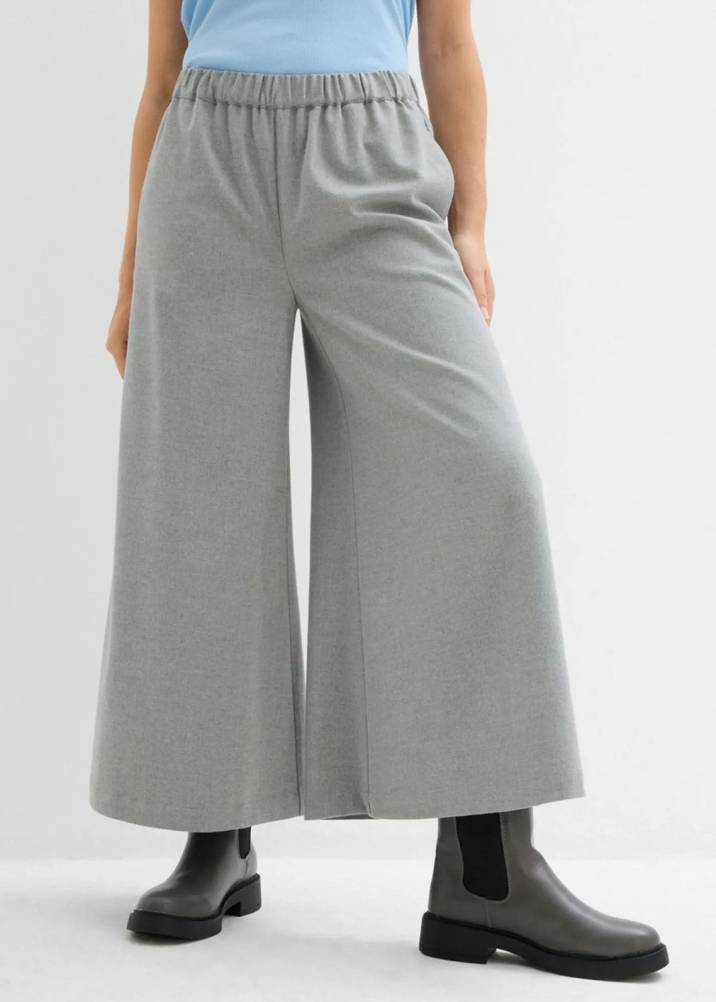 bonprix bonprix Culotte con aspecto de lana Gris sombra moteado Outlet