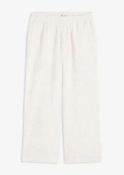 bonprix bonprix Culotte con bordado calado Blanco lana Clearance