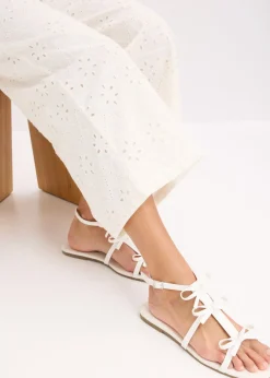bonprix bonprix Culotte con bordado calado Blanco lana Clearance