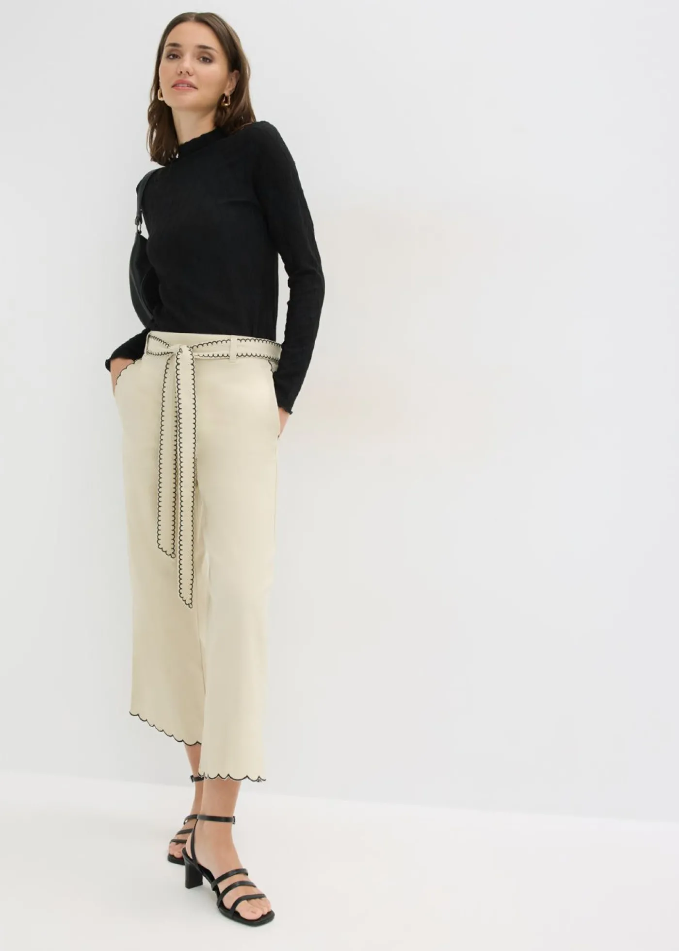 bonprix bonprix Culotte de algodón puro Arena claro-negro New