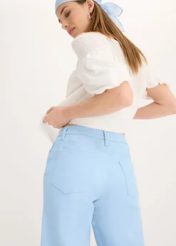 bonprix bonprix Culotte de mezcla de algodón elástico Azul claro New