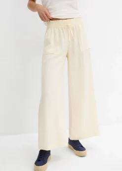 bonprix bonprix Culotte de mezcla de lyocell fluido Blanco-crema Clearance