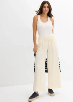 bonprix bonprix Culotte de mezcla de lyocell fluido Blanco-crema Clearance
