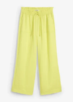 bonprix bonprix Culotte de mezcla de lyocell fluido Amarillo cítrico Discount