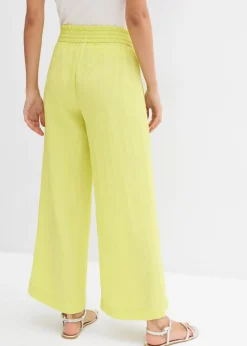 bonprix bonprix Culotte de mezcla de lyocell fluido Amarillo cítrico Discount